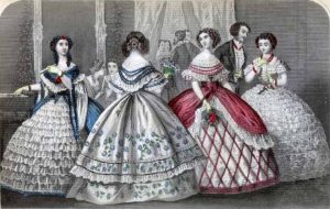 Holiday Dresses. Godey’s Lady’s Book, December, 1859.